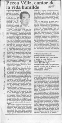 Pezoa Véliz, cantor de la vida humilde  [artículo] Lautaro Robles A.