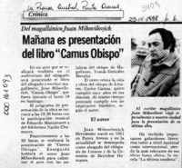 Mañana es presentación del libro "Camus Obispo"  [artículo].