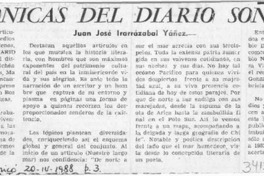 Crónicas del diario soñar  [artículo] Juan José Irarrázaval Yáñez.
