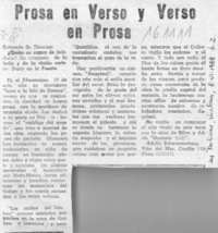 "Prosa en verso y verso en prosa"  [artículo] Adolfo Schwarzenberg.