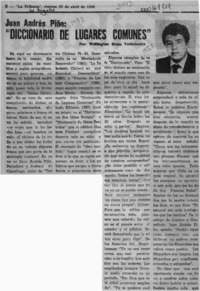 "Diccionario de lugares comunes"  [artículo] Wellington Rojas Valdebenito.