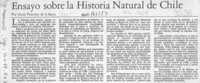 Ensayo sobre la Historia Natural de Chile  [artículo] Oscar Pinochet de la Barra.