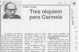 Tres réquiem para Carmela  [artículo] Emilio Oviedo.