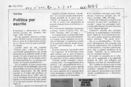Política por escrito  [artículo].