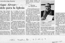 Enrique Alvear, modelo para la Iglesia  [artículo].