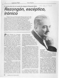 Rezongón, escéptico, irónico  [artículo] Juan Andrés Piña.