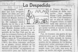 La despedida  [artículo] Filebo.