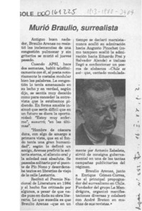 Murió Braulio, surrealista  [artículo].