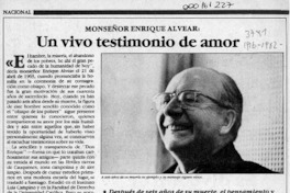 Un vivo testimonio de amor  [artículo] JR.