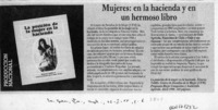Mujeres, en la hacienda y en un hermoso libro  [artículo].