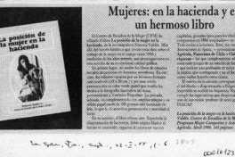 Mujeres, en la hacienda y en un hermoso libro  [artículo].
