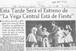 Esta tarde será el estreno de "La Vega Central está de fiesta"  [artículo].