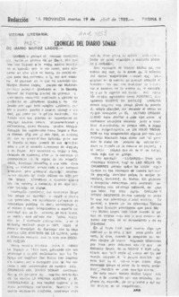 Crónicas del diario soñar  [artículo] Apir.