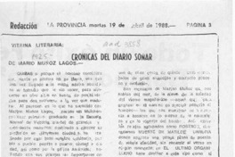 Crónicas del diario soñar  [artículo] Apir.