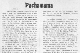 Pachamama  [artículo] Oscar López C.