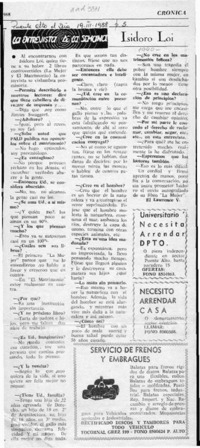 Isidoro Loi  [artículo] El Lawrence V.