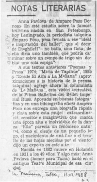 Notas literarias  [artículo].