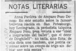 Notas literarias  [artículo].