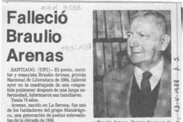Falleció Braulio Arenas