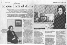 Lo que dicta el alma  [artículo] Carmen Ortúzar.