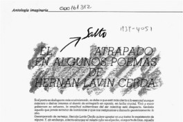 El salto atrapado en algunos poemas de Hernán Lavín Cerda  [artículo] Juan Antonio Massone.