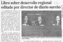 Libro sobre desarrollo regional editado por director de diario sureño  [artículo].