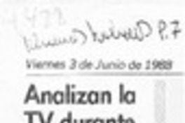 Analizan la TV durante gira papal  [artículo].