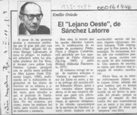 El "Lejano Oeste", de Sánchez Latorre  [artículo] Emilio Oviedo.
