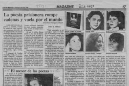 La poesía prisionera rompe cadenas y vuela por el mundo  [artículo] Oscar Vásquez Salazar.