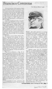 Francisco Contreras  [artículo] Marino Muñoz Lagos.