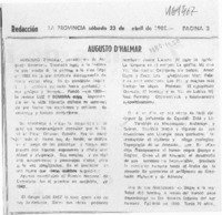 Augusto D'Halmar  [artículo].