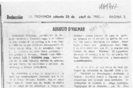 Augusto D'Halmar  [artículo].