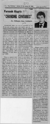 "Changing Centuries"  [artículo] Wellington Rojas Valdebenito.