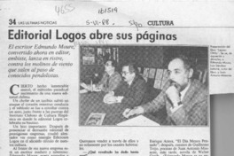 Editorial Logos abre sus páginas  [artículo] Samuel Valenzuela Y.