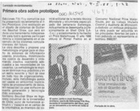 Primera obra sobre prototipos  [artículo].