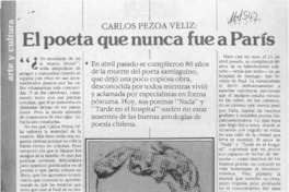 El poeta que nunca fue a París  [artículo] Carolina Díaz T.