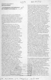 "La pradera ortopédica" de Roberto Rivera V.  [artículo] Desiderio Saavedra P.