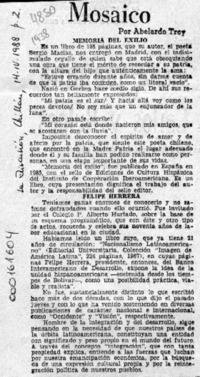 Mosaico  [artículo] Abelardo Troy.