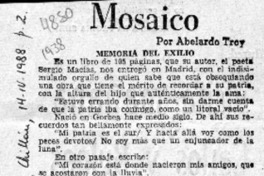 Mosaico  [artículo] Abelardo Troy.