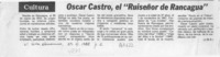 Oscar Castro, el "Ruiseñor de Rancagua"  [artículo] J. M. S.