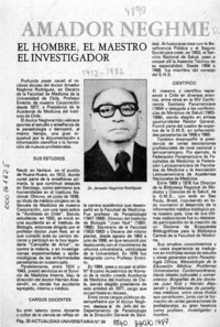 Amador Neghme, el hombre, el maestro, el investigador  [artículo].