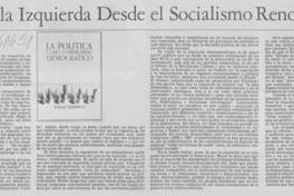 Críticas a la izquierda desde el socialismo renovado