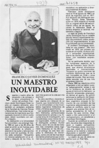 Francisco Javier Domínguez un maestro inolvidable  [artículo].