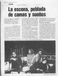 La escena, poblada de camas y sueños  [artículo] Ana María Foxley.