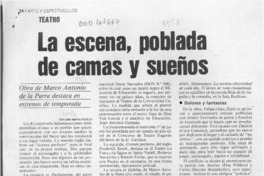 La escena, poblada de camas y sueños  [artículo] Ana María Foxley.