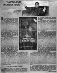 "Como si no muriera nadie"