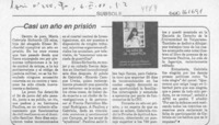 Casi un año en prisión  [artículo].