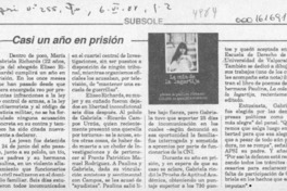 Casi un año en prisión  [artículo].