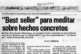 "Best seller" para meditar sobre hechos concretos  [artículo] A. E. Torrealba.