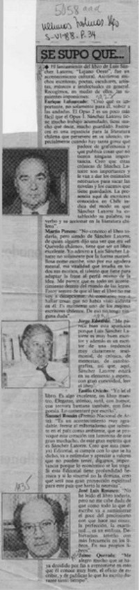 Se supo que --  [artículo].